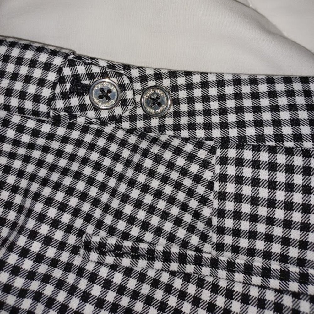 Calvin Klein Black and White Gingham Trousers - Picture 7 of 8